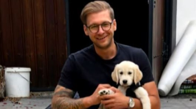 Fabian Esser aus Zülpich (NRW) mit seinem Hund. Der Mann wurde in den Niederlanden getötet.
