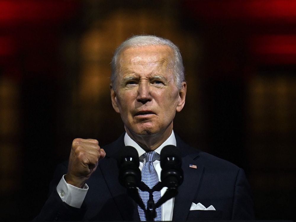 US-Präsident Joe Biden bei einer Rede zur Lage der Nation am 1. September 2022.