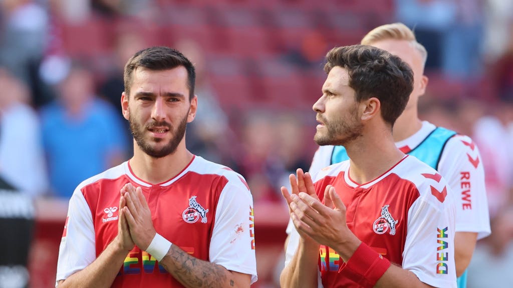 Sargis Adamyan und Jonas Hector nach dem 0:0 gegen Stuttgart.