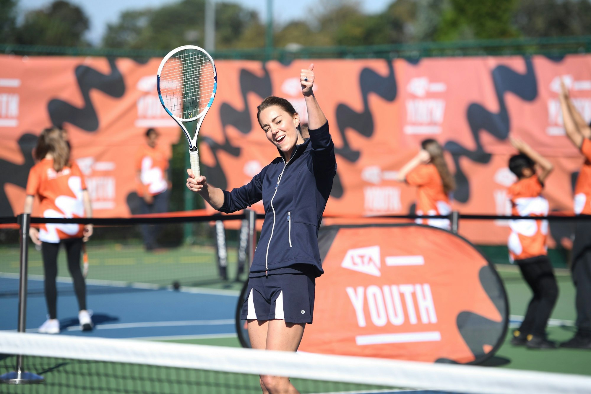 Prinzessin Kate ist sportlich. Hier besucht sie ein Tenniszentrum in London.