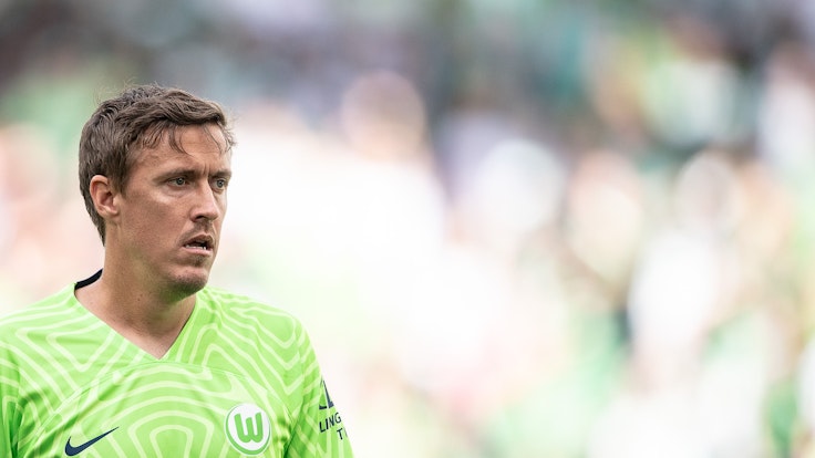 Max Kruse, hier am 5. August 2022 im Trikot des VfL Wolfsburg, hat auf Instagram über eine Verletzung geklagt.
