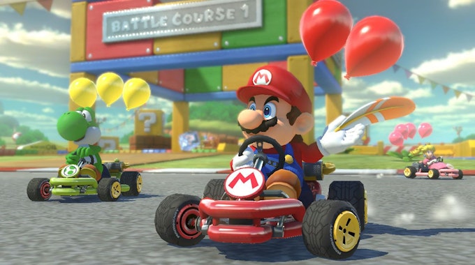 In Multiplayer-Spielen wie „Mario Kart 8 Deluxe“ kämpfen Freunde gegeneinander um den großen Sieg.