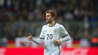 Christoph Kramer von Borussia Mönchengladbach am 29. März 2016 bei seinem bislang letzten Länderspiel für die Deutsche Nationalmannschaft gegen Italien.