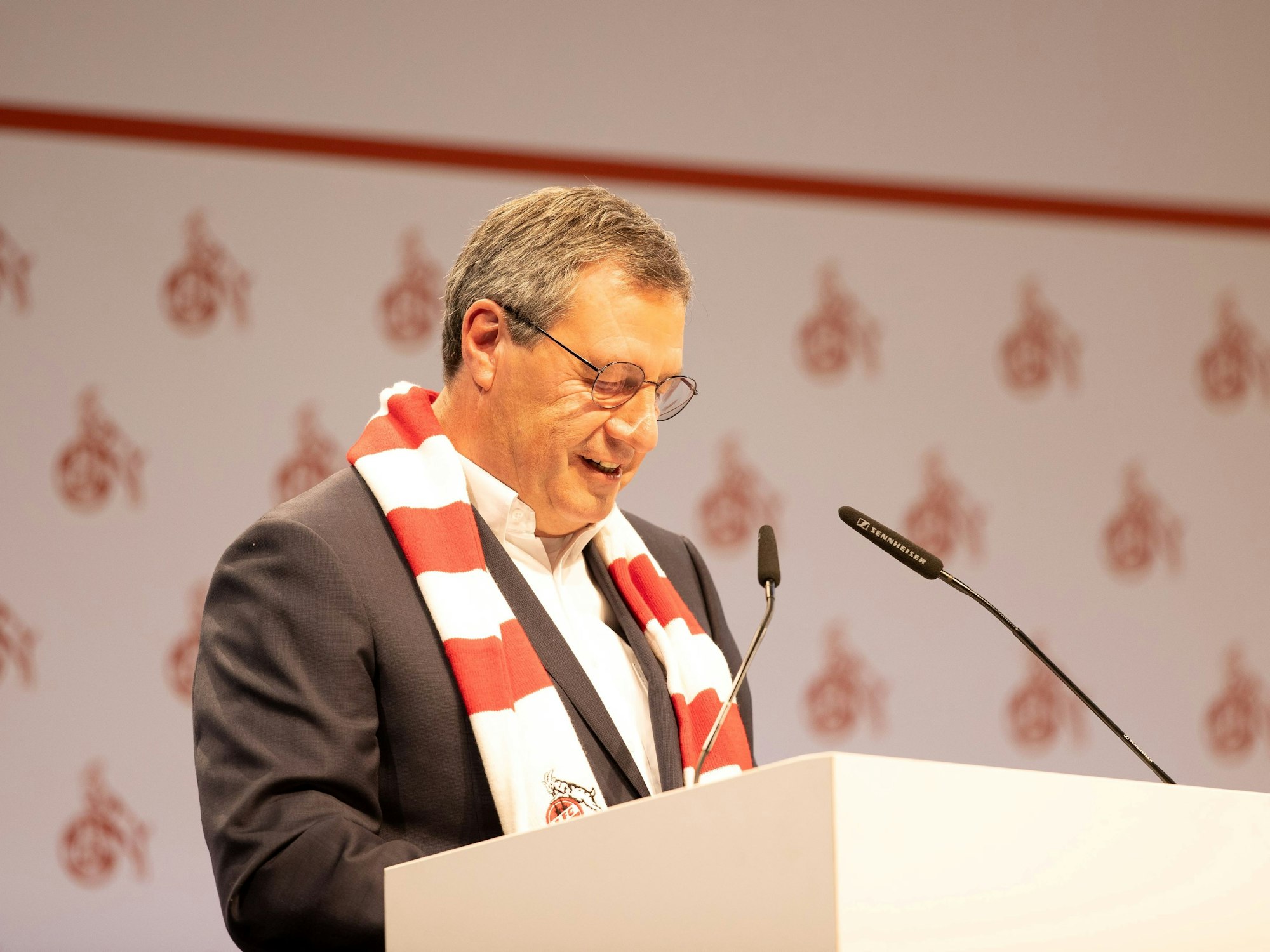 FC-Präsident Werner Wolf spricht auf der Mitglieder-Versammlung am Dienstagabend (20. September 2022).