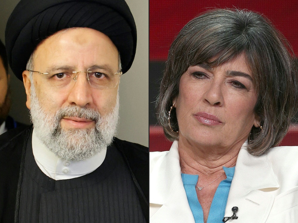 Irans Präsident Ebrahim Raisi verweigerte ein Interview, weil CNN-Journalistin Christiane Amanpour kein Kopftuch trug. Die Fotokombo zeigt Raisi (links) am 22. September 2022 bei der UN in New York und Amanpour bei einem Termin im Jahr 2018.