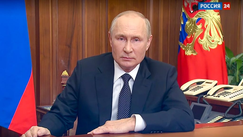 Das Foto zeigt den russischen Präsidenten Wladimir Putin.