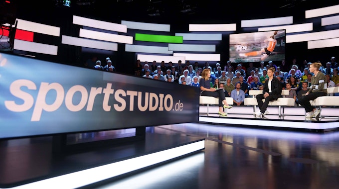 Eine Aufnahme des „Aktuellen Sportstudio“ im ZDF am 17. September 2022.
