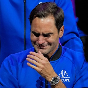 Roger Federer war sehr emotional beim letzten Match seiner Karriere.