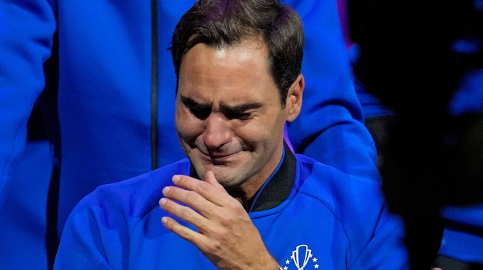 Roger Federer war sehr emotional beim letzten Match seiner Karriere.