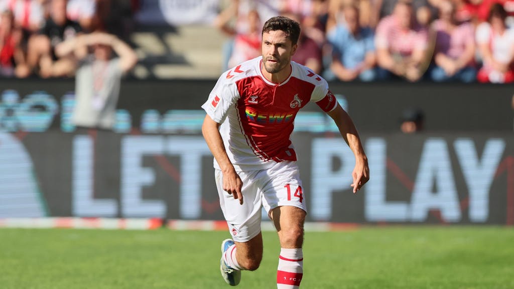 FC-Kapitän Jonas Hector im Bundesliga-Spiel gegen den VfB Stuttgart am 28. August 2022.