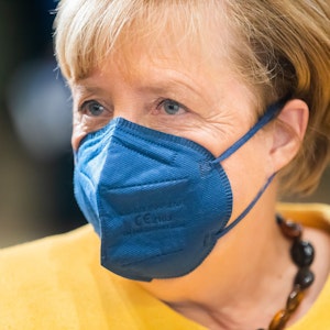 Angela Merkel bei der Eröffnungsveranstaltung der Bundeskanzler-Helmut-Kohl-Stiftung.