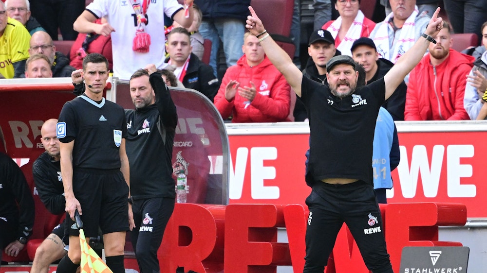 Steffen Baumgart und sein 1. FC Köln feierten am 1. Oktober 2022 einen Heimsieg gegen Borussia Dortmund.