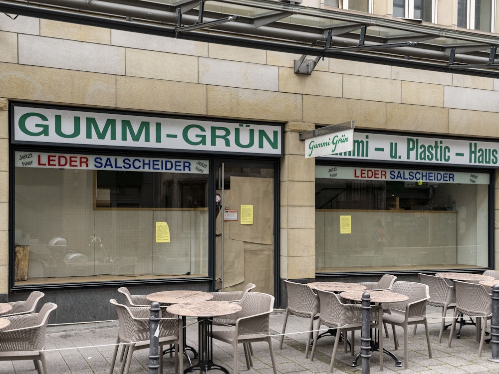 Gummi Grün: Das weit über die Kölner Stadtgrenzen hinaus bekannte Traditionsgeschäft auf der Richmodstraße in der Kölner Innenstadt musste nach 138 Jahren schließen.