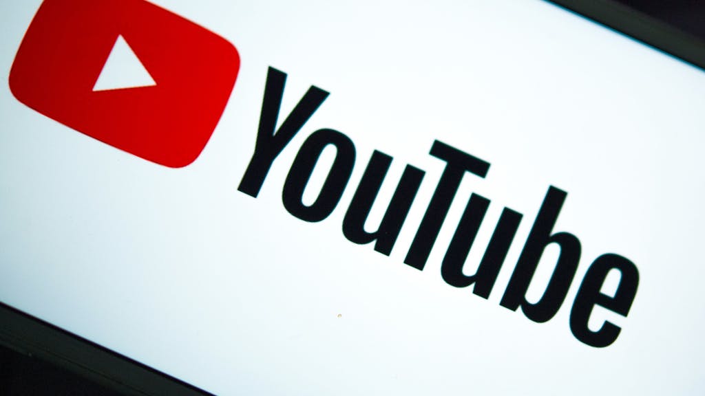Das YouTube-Logo auf einem undatierten Symbolbild.