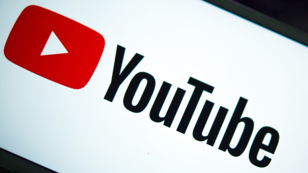 Das YouTube-Logo auf einem undatierten Symbolbild.