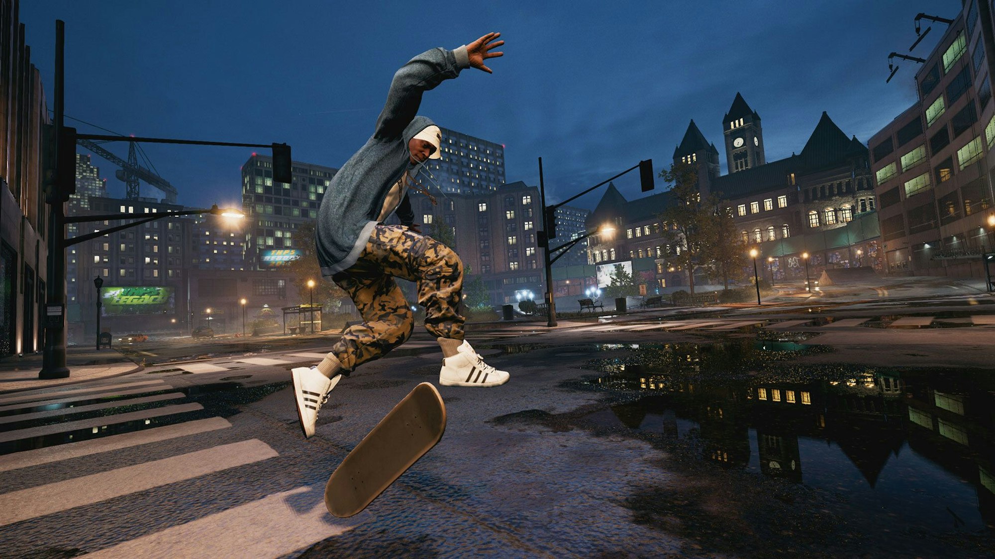 In PS4-Spielen wie „Tony Hawk’s Pro Skater 1+2“ erkundet man zu zweit die Pisten der Stadt.