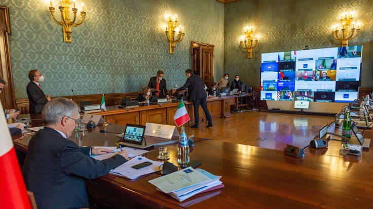 Unser Archivfoto zeigt ein Büro in einem Ministerium in Italien.