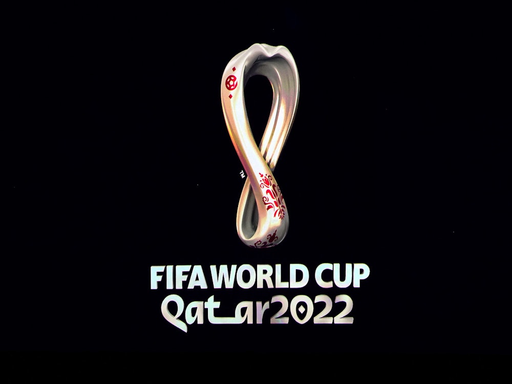 Das Logo der Fußballweltmeisterschaft 2022 in Katar