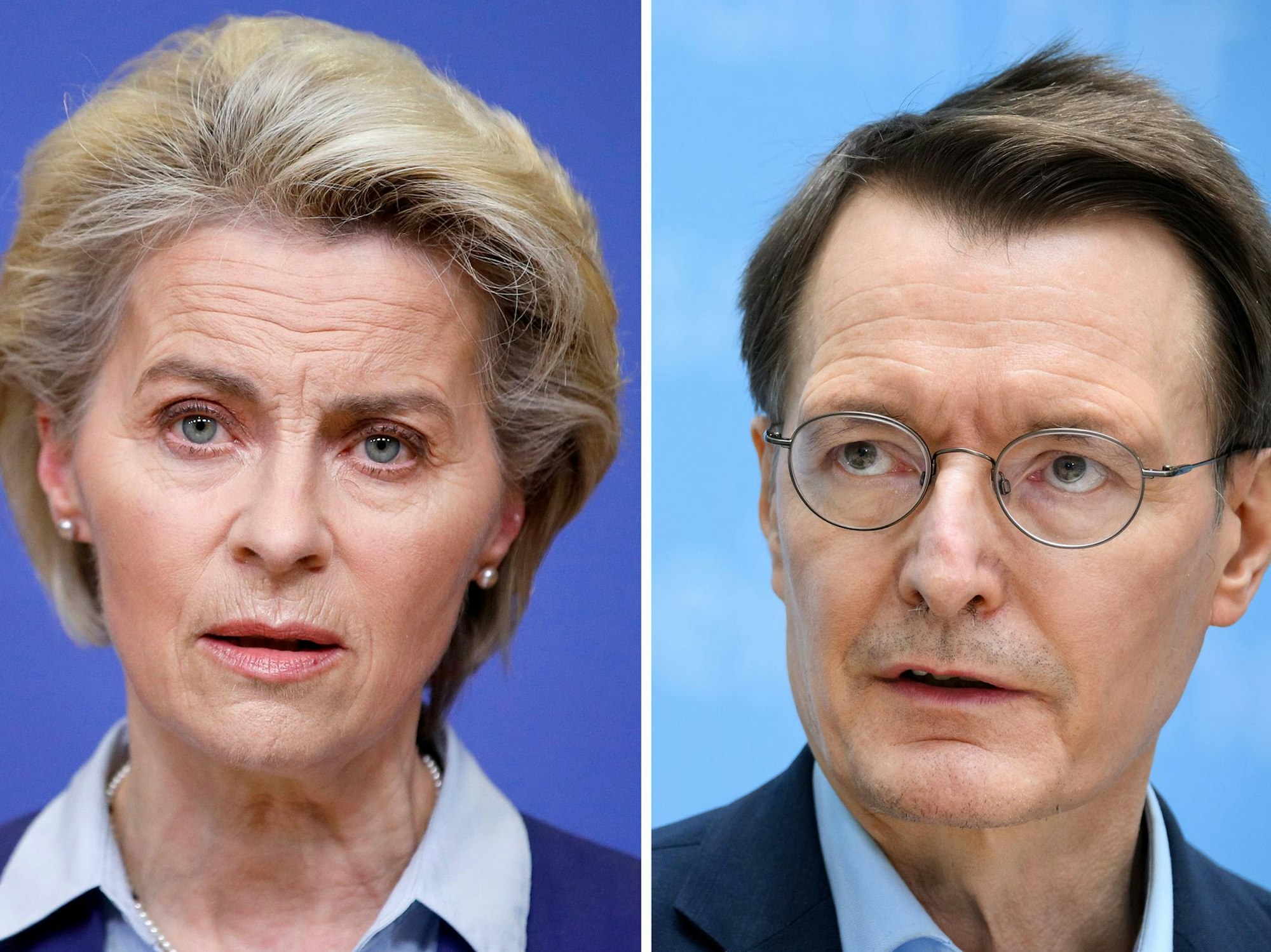 EU-Kommissionspräsidentin Ursula von der Leyen (CDU) und Gesundheitsminister Karl Lauterbach (SPD).