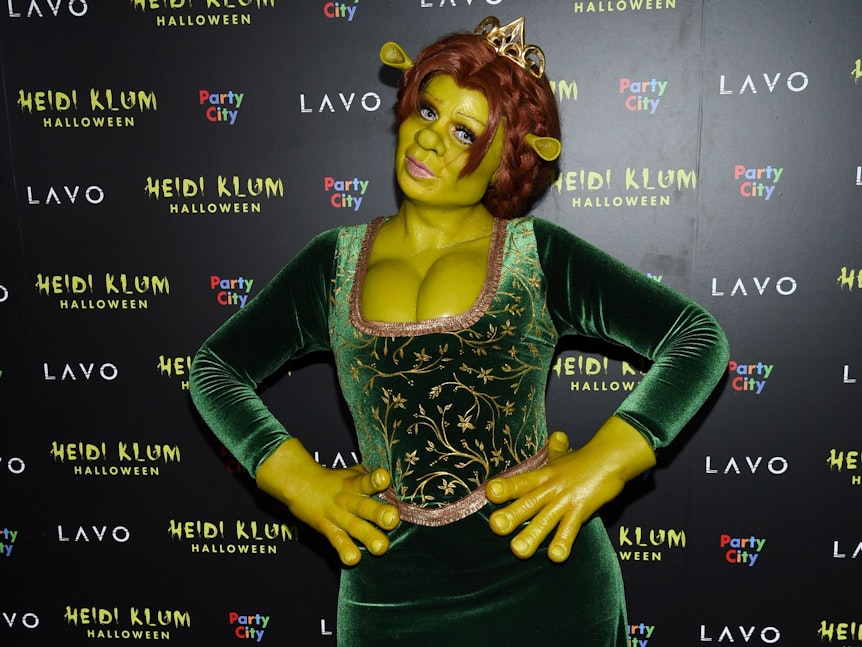 Das Foto zeigt Heidi Klum, verkleidet als Prinzessin Fiona aus dem Film Shrek.