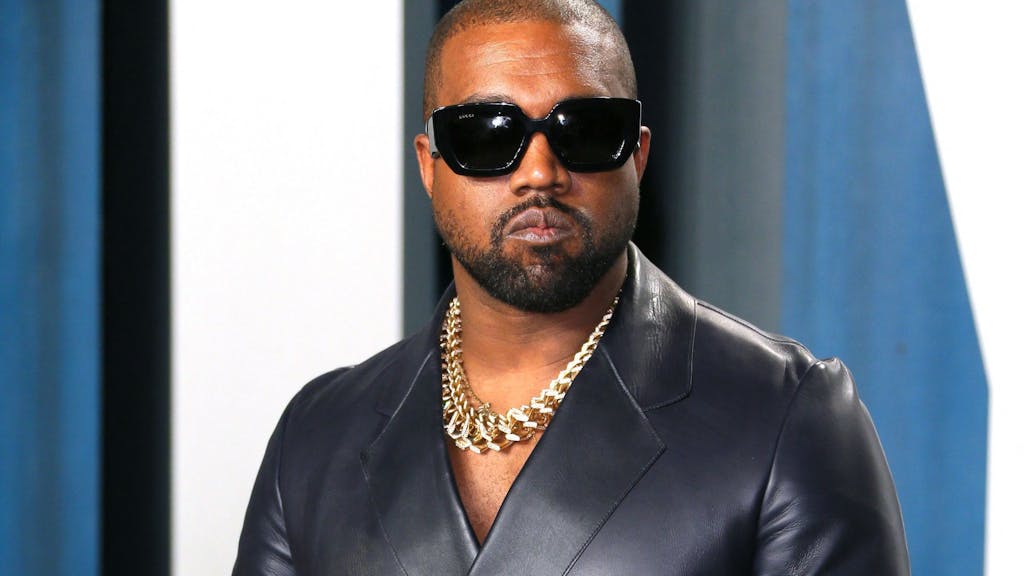 Kanye West bei&nbsp;der&nbsp;„Vanity Fair“-Oscar-Party 2020.