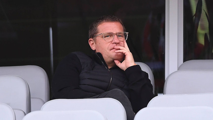 Tribünengast Max Eberl: Der ehemalige Sportdirektor von Borussia Mönchengladbach saß am 22. Oktober 2022 beim Bundesliga-Spiel Bayer Leverkusen gegen den VfL Wolfsburg auf der Tribüne.