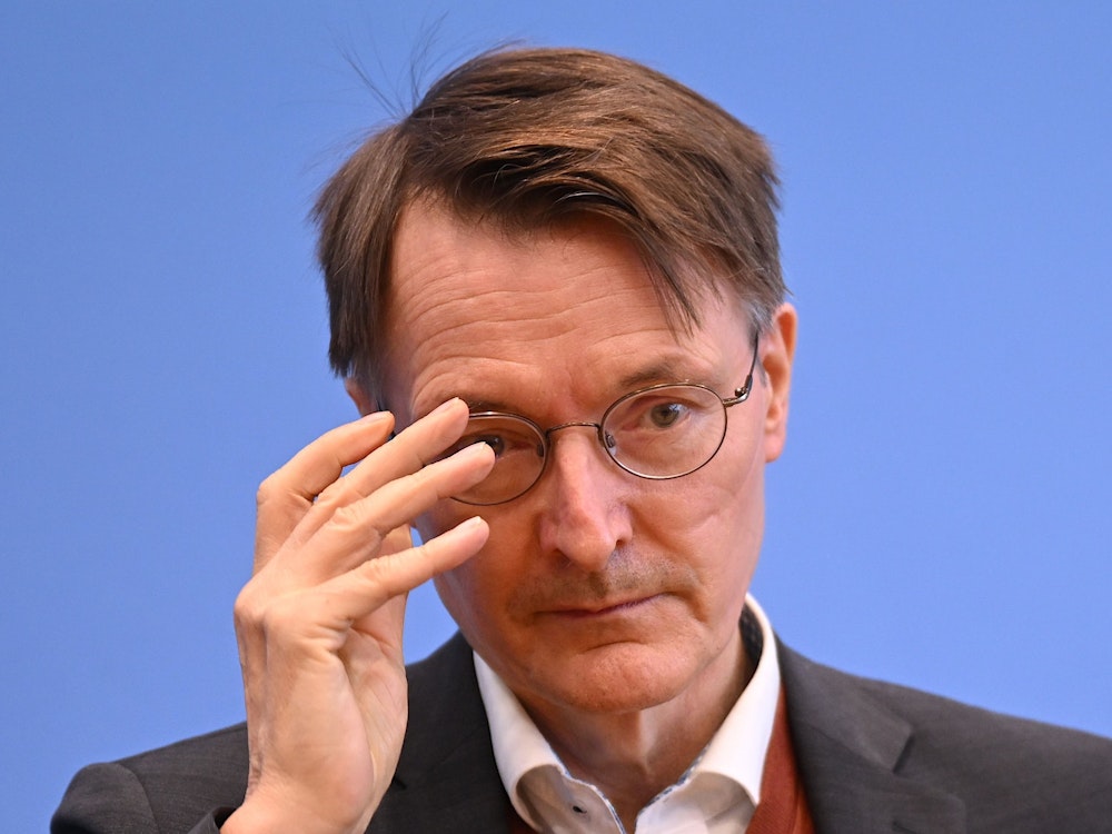 Karl Lauterbach (SPD), Bundesminister für Gesundheit, im Oktober 2022 in der Bundespressekonferenz.
