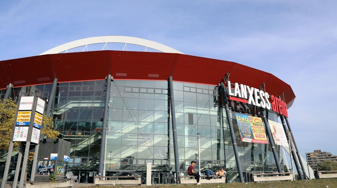 Außenansicht der Lanxess-Arena in Köln.