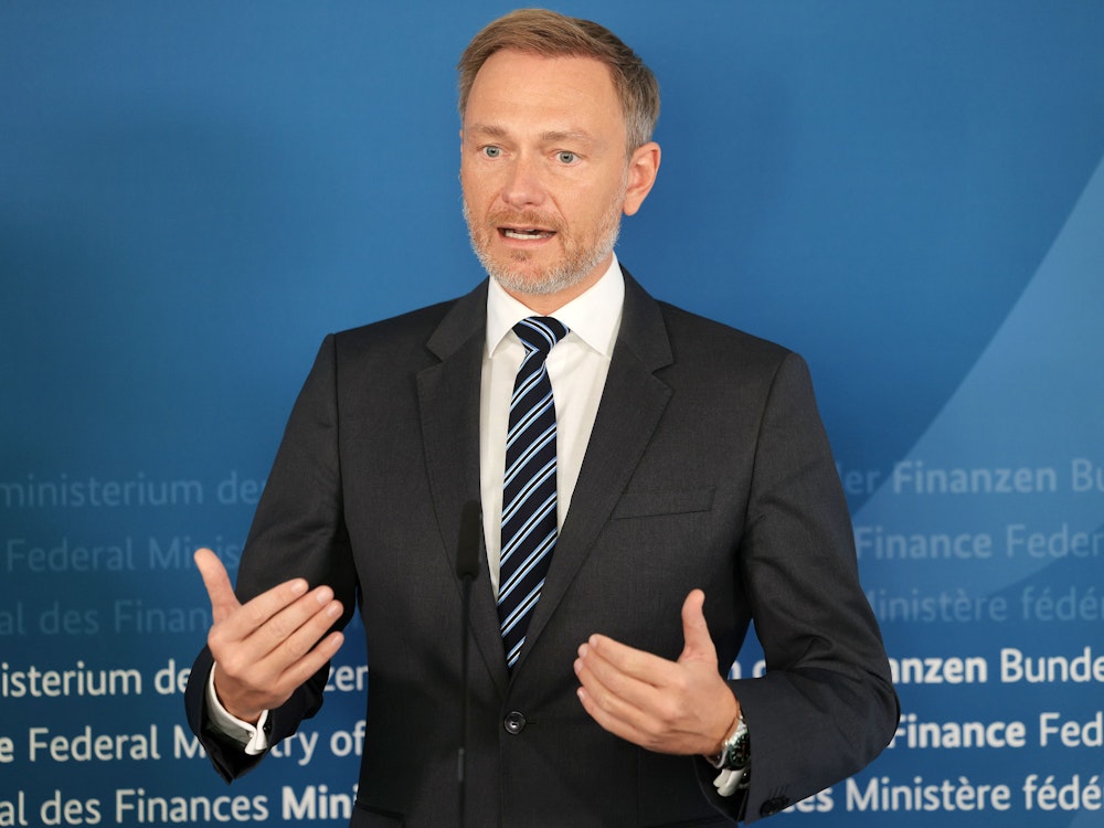 Bundesfinanzminister Christian Lindner, hier am 27. Oktober 2022 in Bonn, verteidigt das Bürgergeld.