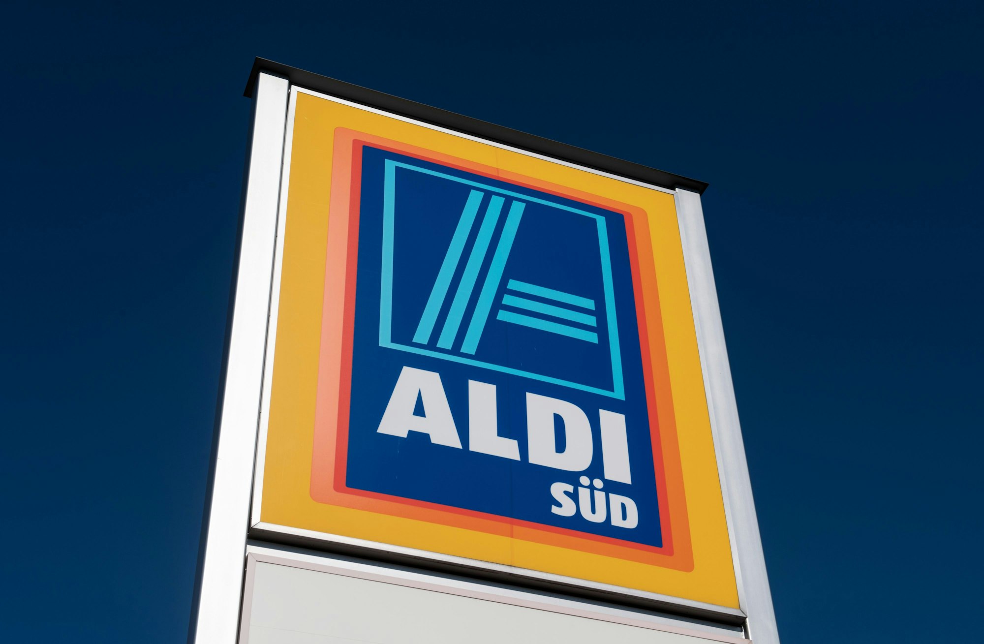 Das Logo von Aldi Süd, aufgenommen am 23. März 2017 in Mülheim an der Ruhr (Nordrhein-Westfalen).