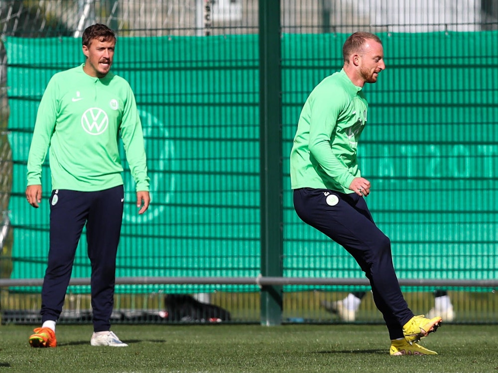 Maximilian Arnold und Max Kruse trainieren gemeinsam beim VfL Wolfsburg.