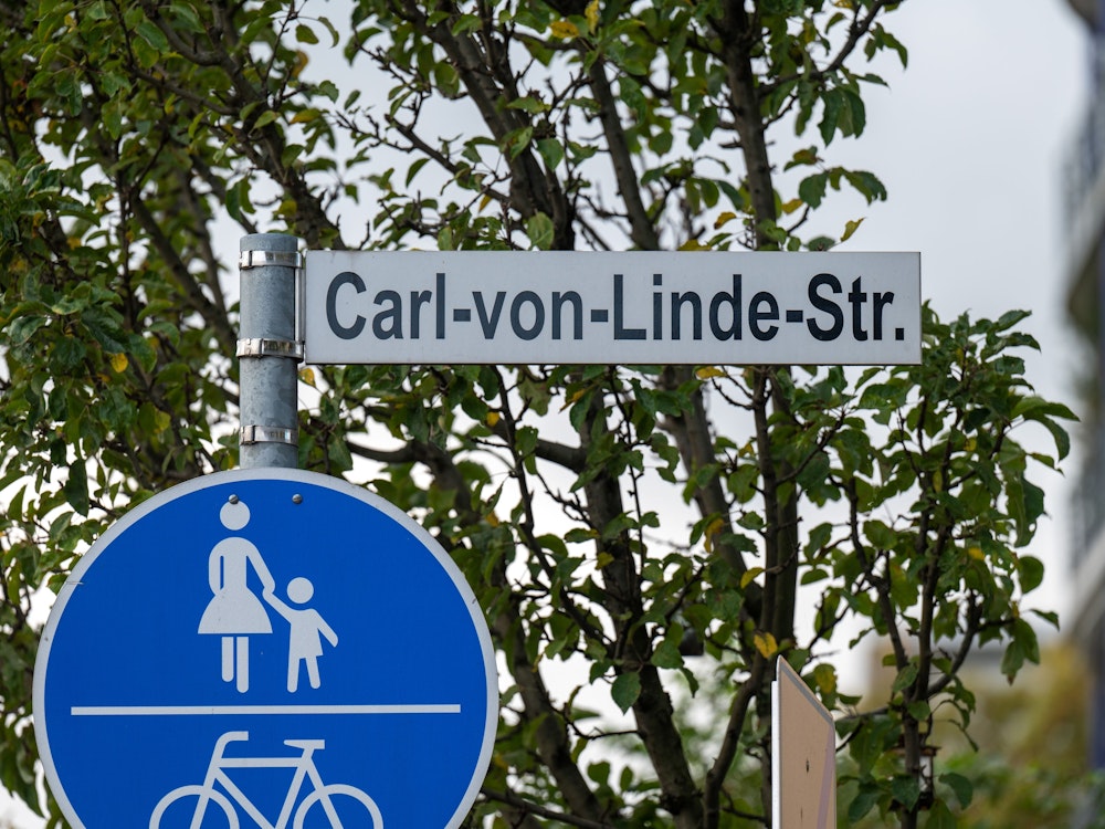 Straßenschild der Carl-von-Linde-Straße