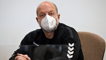 Reemtsma-Entführer Thomas Drach beim Prozess im Kölner Landgericht mit Maske.
