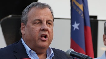 Der ehemalige Gouverneur von New Jersey, Chris Christie, spricht auf einer Wahlkampfveranstaltung in Georgia vor den Midterm-Wahlen in den USA.