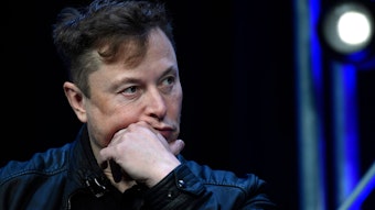 Elon Musk, Konzernchef des US-Elektroautohersteller Tesla, nimmt an der SATELLITE-Konferenz teil.