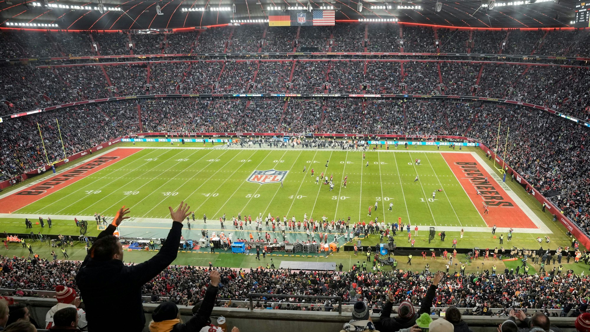 Ein Blick in die Allianz Arena beim Spiel der NFL zwischen den Tampa Bay Buccaneers und den Seattle Seahawks