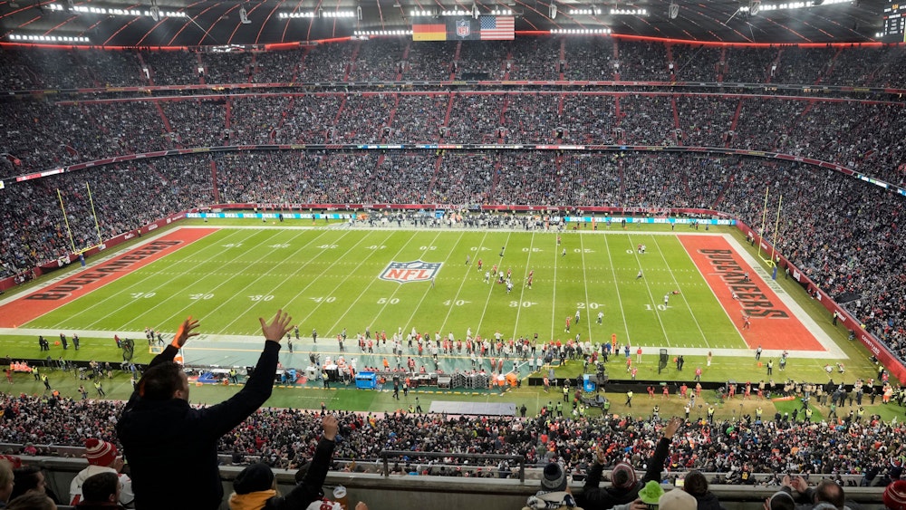 Ein Blick in die Allianz Arena beim Spiel der NFL zwischen den Tampa Bay Buccaneers und den Seattle Seahawks
