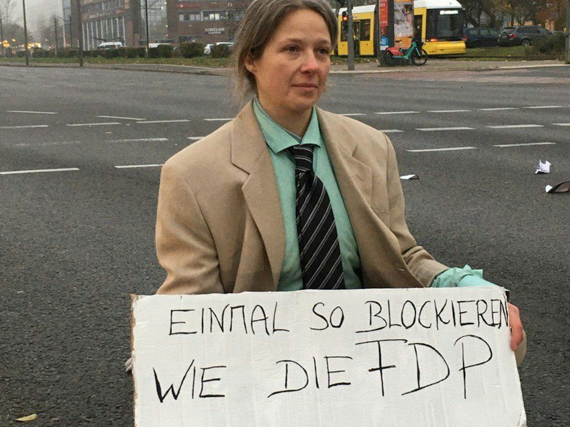 Kritik an der FDP: Die Aktivisten der Letzten Generation kritisieren die Blockadehaltung beim Klimaschutz.
