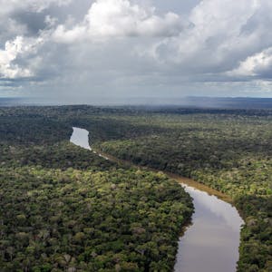 Auf diesem Bild ist ein Fluss zu sehen, der durch das Amazonas fließt.



Der Regenwald in Brasilien ist wichtig für das Klima der ganzen Erde.