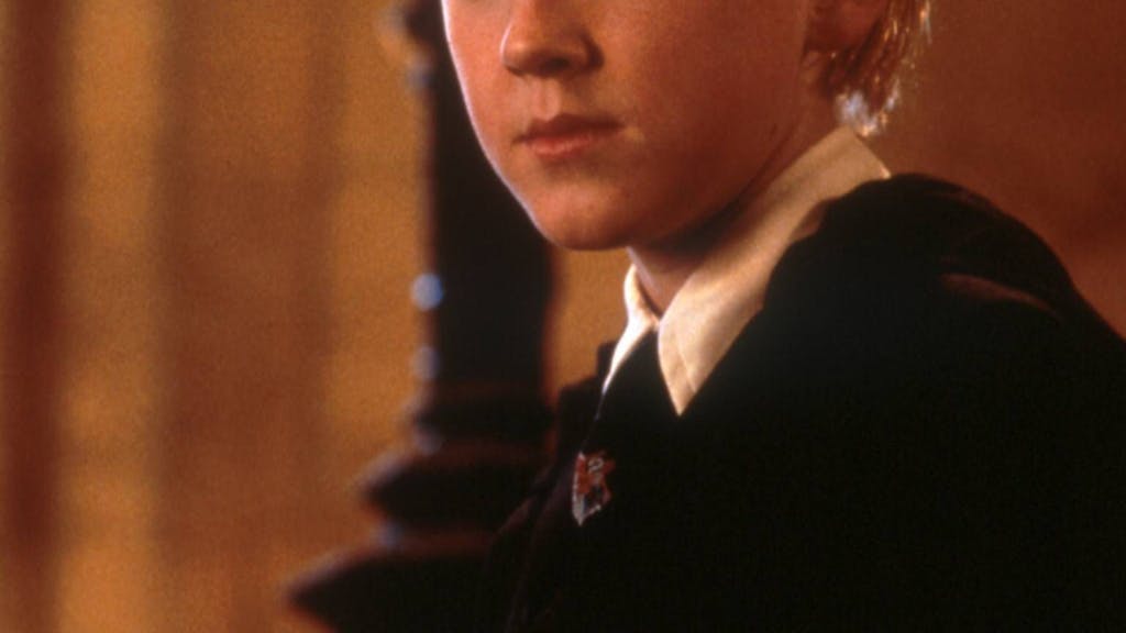 Tom Felton alias „Draco Malfoy“, hier in einer Szene von „Harry Potter und der Stein der Weisen“.