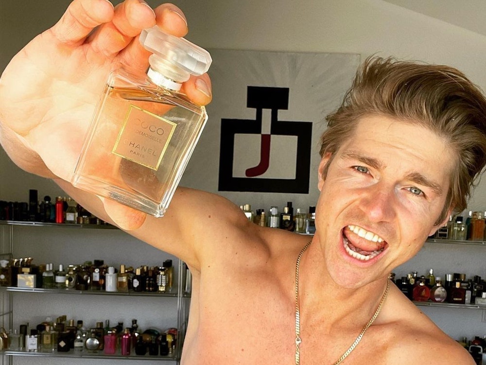 Parfüm-Influencer Jeremy Fragrance (33) auf einem Instagram-Selfie am 10. November 2022. Dem extrovertierten Duft-Influencer folgen fünf Millionen Menschen bei TikTok, zwei Millionen bei YouTube und mehr als 600.000 bei Instagram.