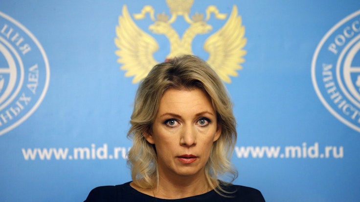 Maria Sacharowa, die Sprecherin des russischen Außenministeriums, am 6. Oktober 2015.