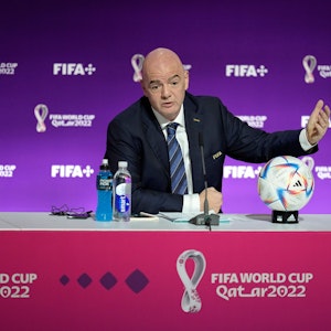 FIFA-Präsident Gianni Infantino bei einer Pressekonferenz.
