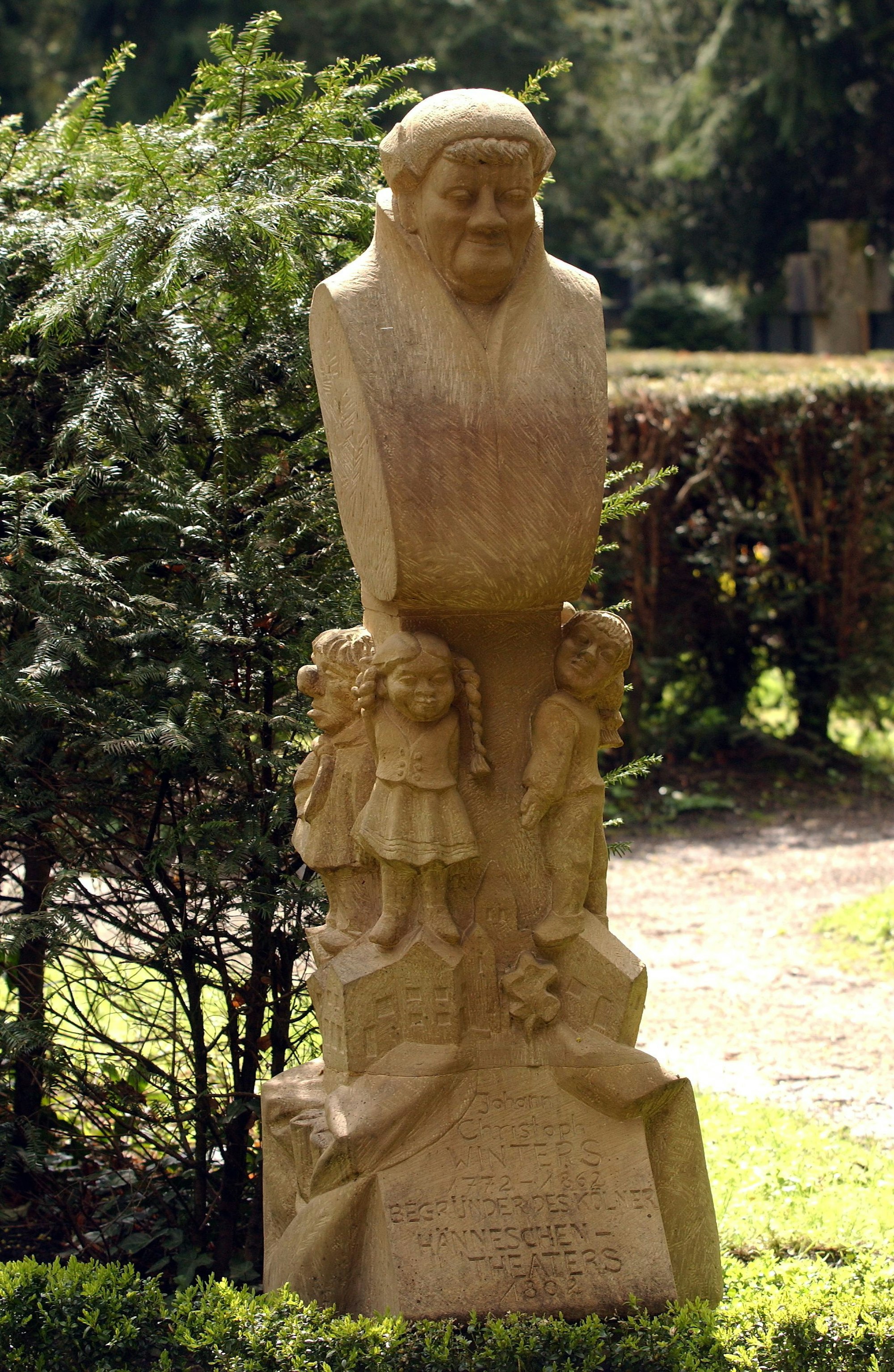 Eine Gedenkstele für Winters auf dem Melaten-Friedhof in Köln.
