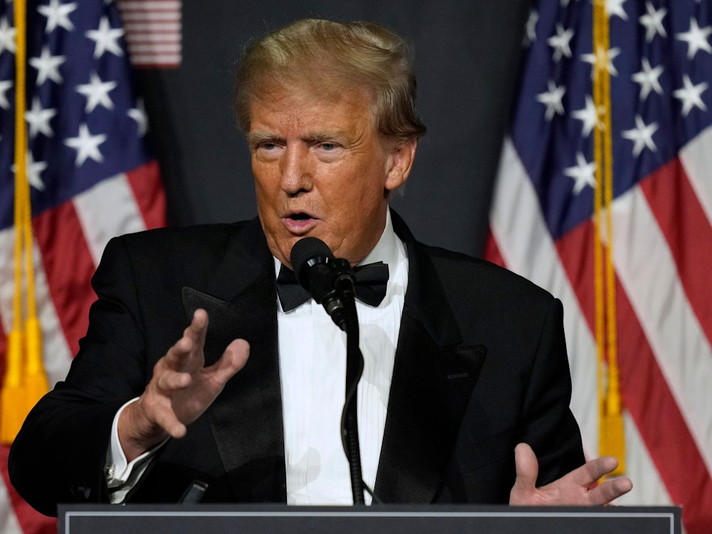 Donald Trump, ehemaliger Präsident der USA, spricht in Mar-a-Lago in Palm Beach, Florida.