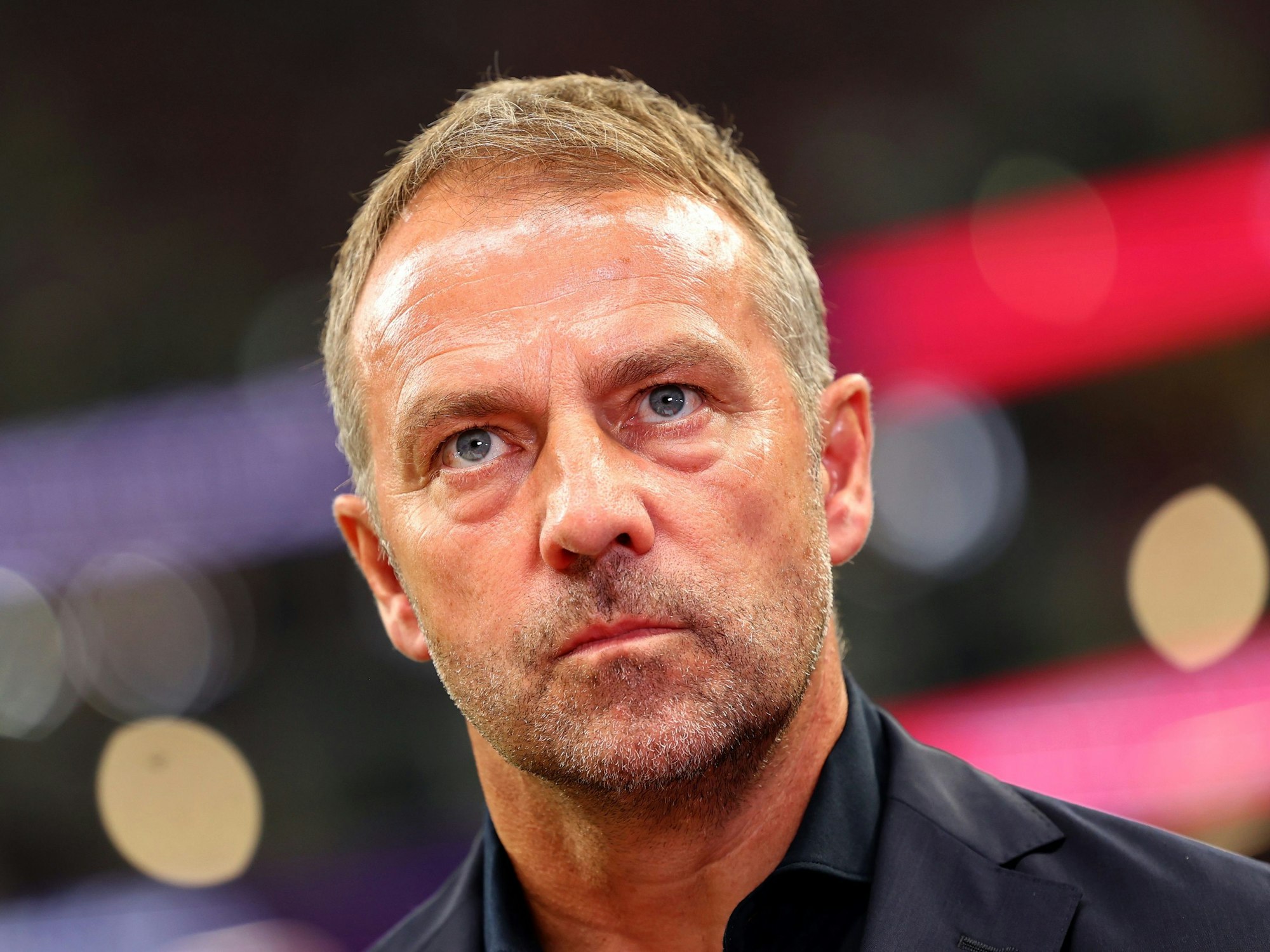 Deutschlands Trainer Hans-Dieter Flick vor dem Anstoß.