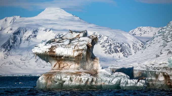 Ein Eisberg treibt im Polarmeer. Im Permafrost haben Forscher Jahrtausende alte Viren entdeckt.