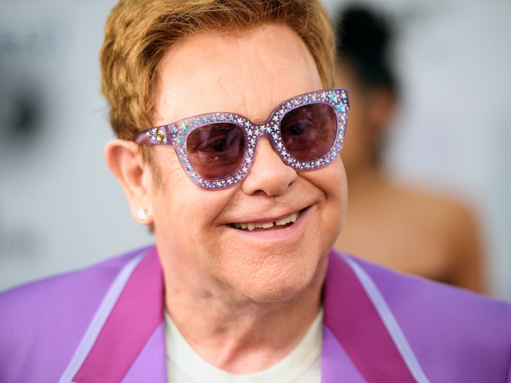 Elton John bei der Mittsommerparty seiner Elton-John-Aids-Stiftung 2019 in der Villa Dorane.