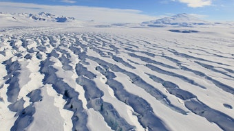 Undatierte Aufnahme der Terra Nova Bay, die den Permafrost in der Antarktis zeigt.