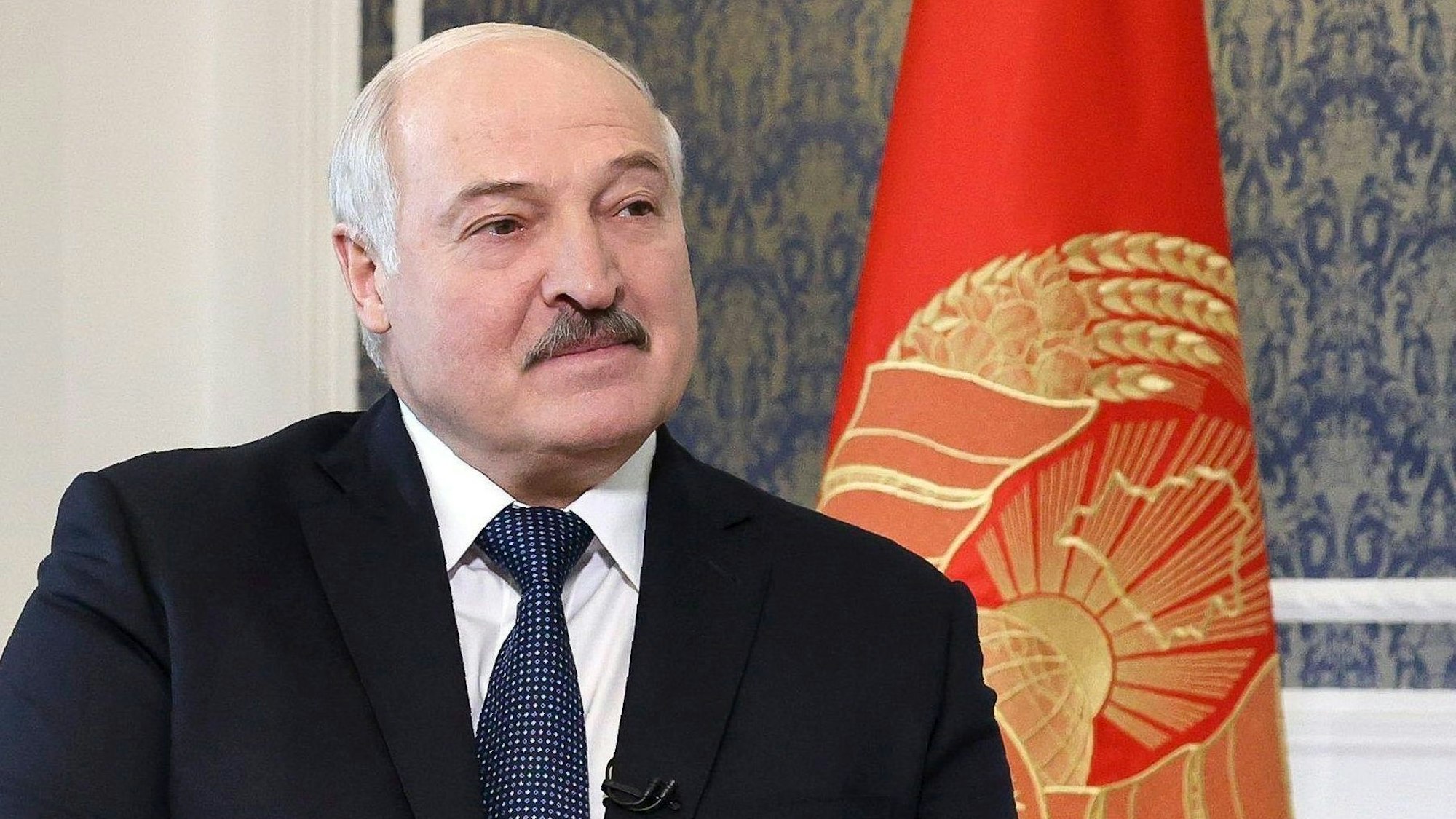 Alexander Lukaschenko, Präsident von Belarus, während eines Interviews mit der Agence France Presse.